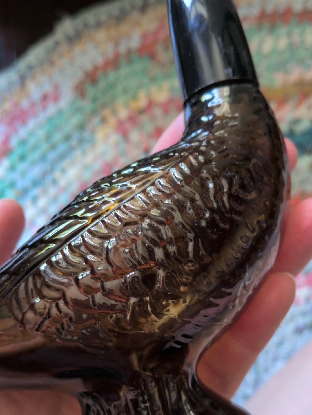 Vintage 1970s Avon Canada Goose Brown Glass Perfume Cologne Bottle Decanter - Picture 10 of 12